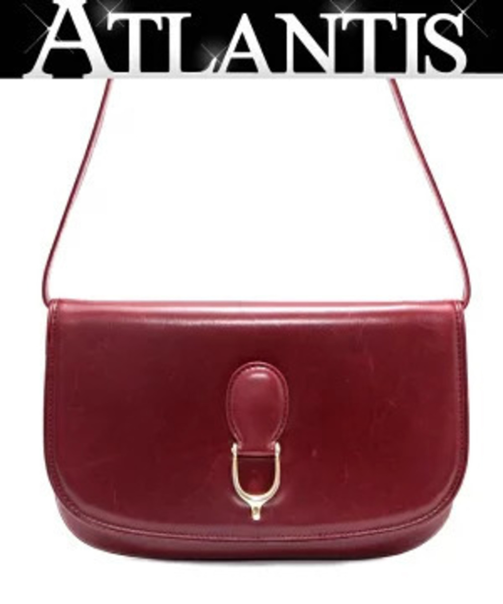 Gucci Horsebit Shoulder Bag Calf Leather Bordeaux Purple